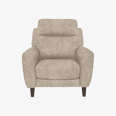 Furniture Village Comfort Story - Zen Fabric Power Recliner Chair with Headrest and Power Lumbar - Cream