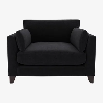 Furniture Village The Lounge Co. - Peyton Fabric Snuggler - Black