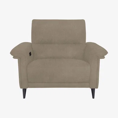 Furniture Village Domicil - Huxley Fabric Power Recliner Chair with Telescopic Headrest - Light Khaki