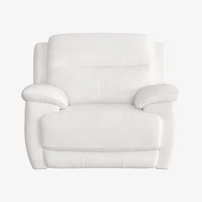 Furniture Village Touch Leather Armchair - White- World of Leather