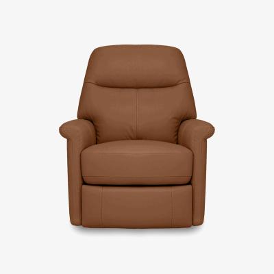 Furniture Village Compact Collection Lille HW Leather Chair - Pecan Brown