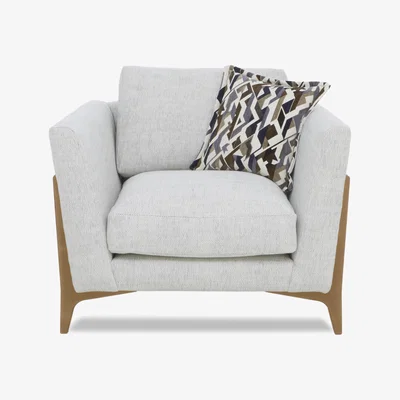 Furniture Village Iris Fabric Chair - Elara Natural Mo Ft