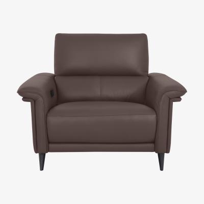 Furniture Village Domicil - Huxley Leather Power Recliner Chair with Telescopic Headrest - NP Cacao Brown