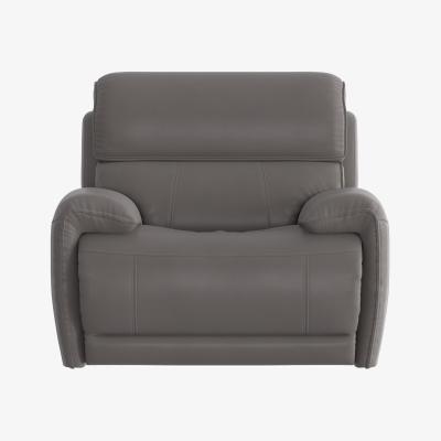 Furniture Village World of Leather - Link BV Leather Power Recliner Armchair with Power Headrest - BV Elephant