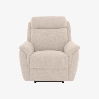 Furniture Village Orlando Fabric Power Recliner Chair with Power Headrests and Lumbar Support - Cream