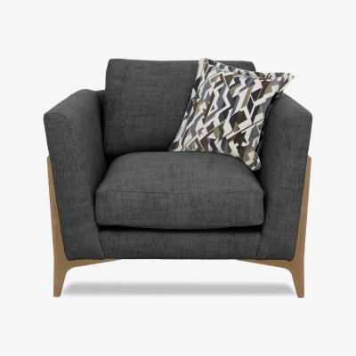 Furniture Village Iris Fabric Chair - Elara Charcoal Mo Ft