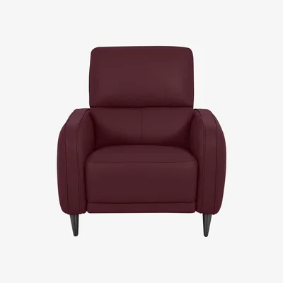 Furniture Village Domicil - Logan NC Leather Chair - NP Ruby