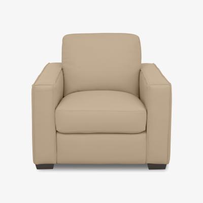 Furniture Village Parma Leather Armchair - Nude