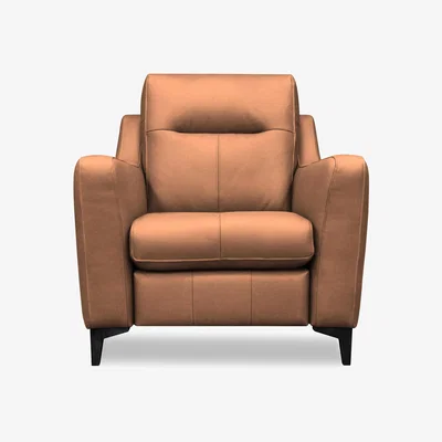 Furniture Village G Plan - Arlo Leather Chair - Texas Tan with Ebony Feet