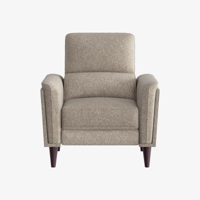 Furniture Village Compact Collection Klein Fabric Power Recliner Chair with Telescopic Headrest - Biscuit