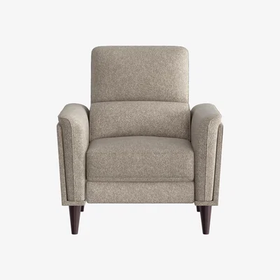 Furniture Village Compact Collection Klein Fabric Power Recliner Chair with Telescopic Headrest - Biscuit