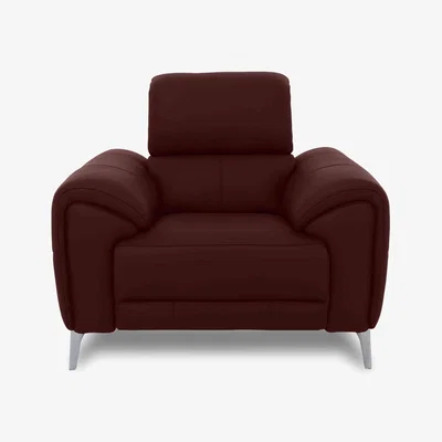Furniture Village Vino Leather Chair - Ruby