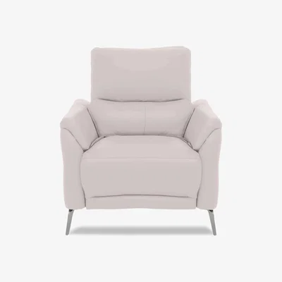 Furniture Village Daytona Leather Power Recliner Chair with Bluetooth Speaker - Cotton