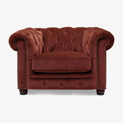 Furniture Village At The Helm - Shackleton Fabric Chesterfield Chair