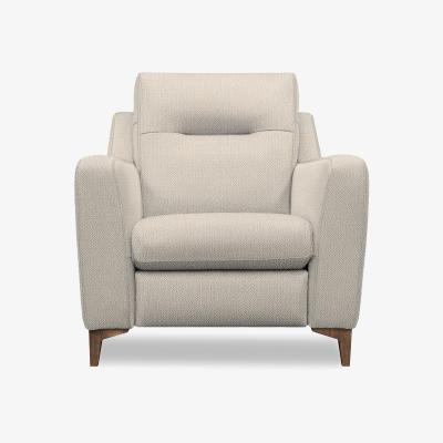 Furniture Village G Plan - Arlo Fabric Chair - Nebular Pebble with Walnut Feet