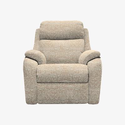 Furniture Village G Plan - Kingsbury Fabric Power Recliner Armchair with Headrests - Kampala Beige