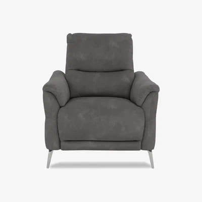 Furniture Village Daytona Fabric Power Recliner Chair with Bluetooth Speaker - Dexter Shadow