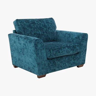 Furniture Village Oxford Street Fabric Snuggle Chair Sofa Bed - Teal - By Furniture Village