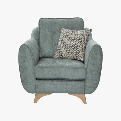 Furniture Village Kandi Fabric Armchair - Blue - By Furniture Village