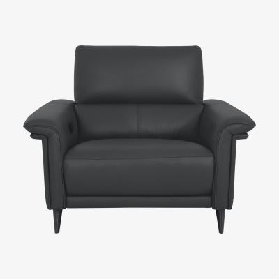 Furniture Village Domicil - Huxley Leather Power Recliner Chair with Telescopic Headrest - NP Shale Grey