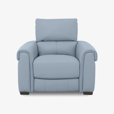 Furniture Village Nixon NC Leather Chair - Pearl Blue