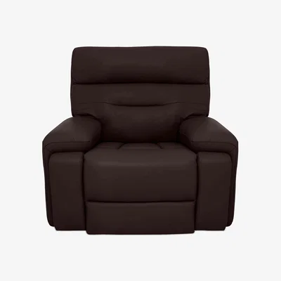 Furniture Village Cinemax Leather Chair with Power Recliner - Burgundy