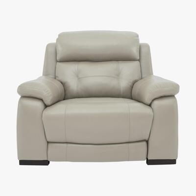 Furniture Village Ease Leather Recliner Armchair - Grey
