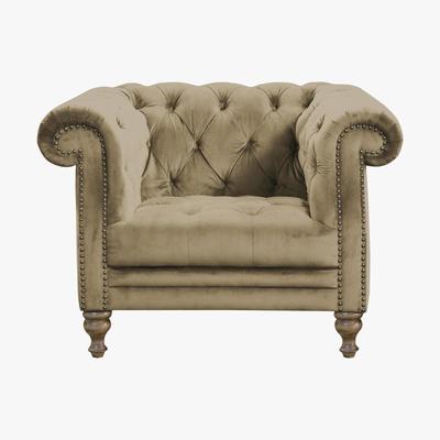 Furniture Village Alexander and James - New England Yale Fabric Armchair - Beige