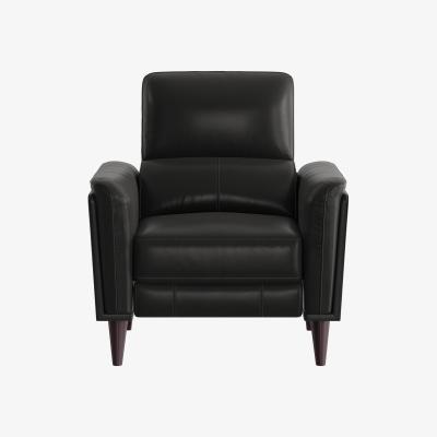 Furniture Village Compact Collection Klein NC Leather Chair - Black