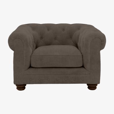 Furniture Village Alexander and James - Chesterfield Collection Hugo Fabric Chair - Discovery - Dark Feet