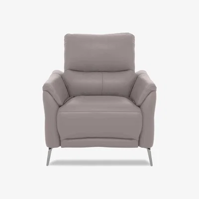 Furniture Village Daytona Leather Power Recliner Chair - New Grey