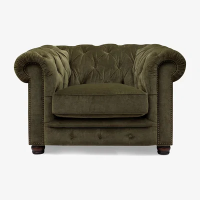 Furniture Village At The Helm - Shackleton Fabric Chesterfield Chair