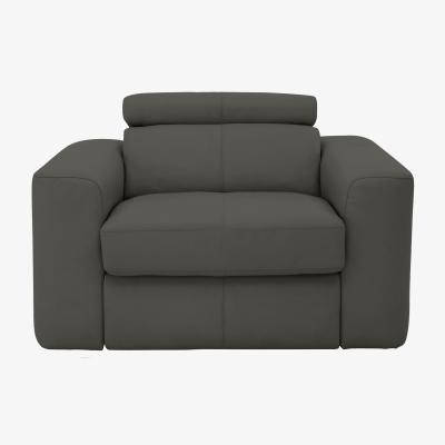 Furniture Village Infinity NC Leather Armchair - Charcoal Grey