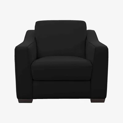 Furniture Village Optimus Leather Armchair - Black- World of Leather