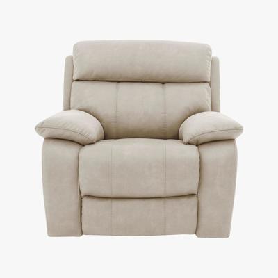 Furniture Village Moreno Fabric Manual Recliner Armchair - Beige - By Furniture Village