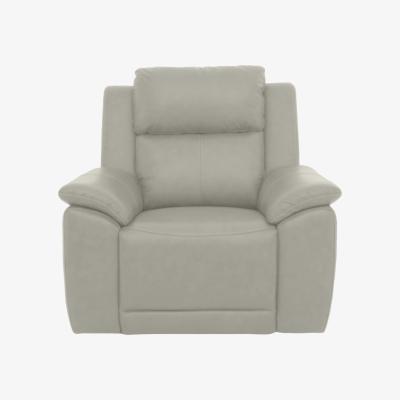 Furniture Village Utah Leather Power Recliner Chair with Headrest and Power Lumbar - Sand