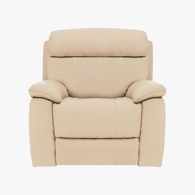 Furniture Village World of Leather - Moreno Leather Armchair - Beige