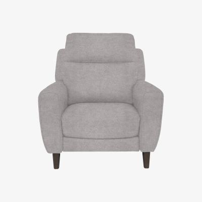 Furniture Village Comfort Story - Zen Fabric Power Recliner Chair with Headrest and Power Lumbar - Pewter