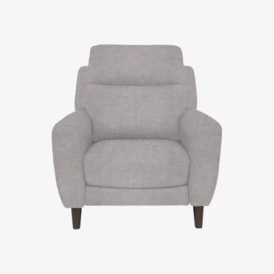 Furniture Village Comfort Story - Zen Fabric Power Recliner Chair with Headrest and Power Lumbar - Pewter
