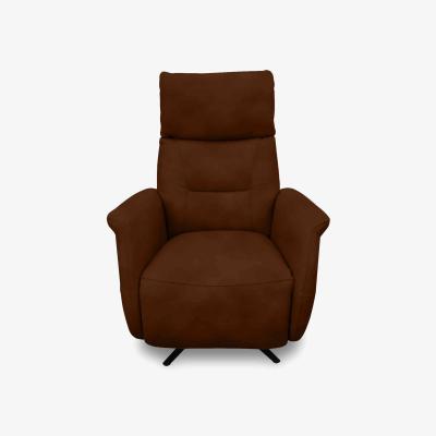 Furniture Village Designer Chair Collection Dusseldorf Fabric Power Recliner Swivel Chair - R06 Caramel