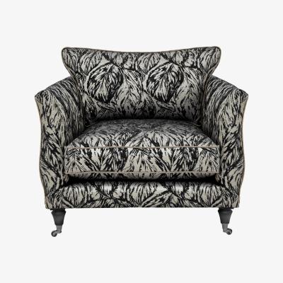 Furniture Village Boutique Chatterley Chair - Canopy Ebony with Ebony Castors