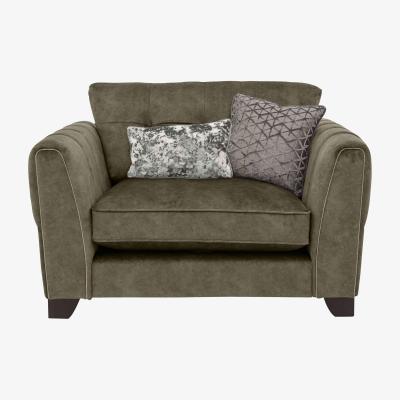 Furniture Village Ariana Classic Back Fabric Snuggler Chair - Sage