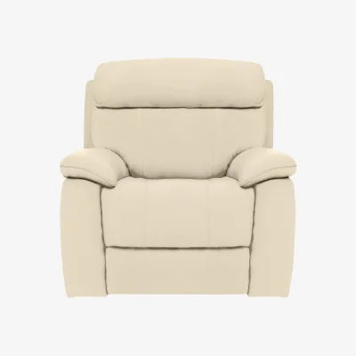 Furniture Village Moreno Leather Armchair - Frost