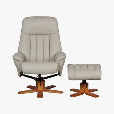 Furniture Village Paris Recliner Armchair and Footstool - By Furniture Village