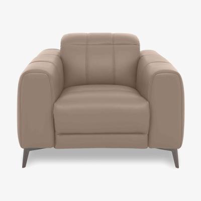 Furniture Village Ezra Leather Chair - Barley
