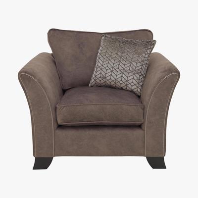 Furniture Village Amora Fabric Armchair - Brown - By Furniture Village