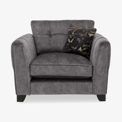 Furniture Village Ariana Fabric Classic Back Armchair - Moleskin