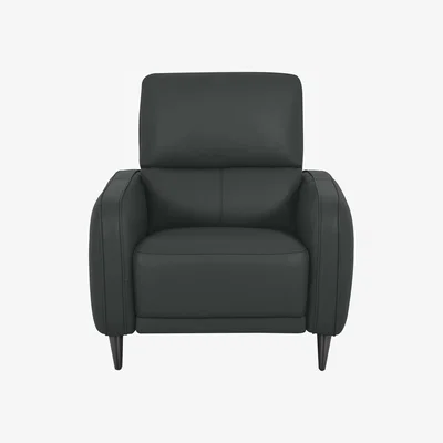 Furniture Village Domicil - Logan NC Leather Chair - NN Shale Grey