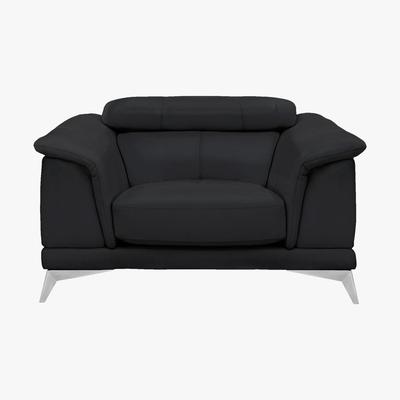 Furniture Village Corium Echo Leather Armchair - Black - By Furniture Village
