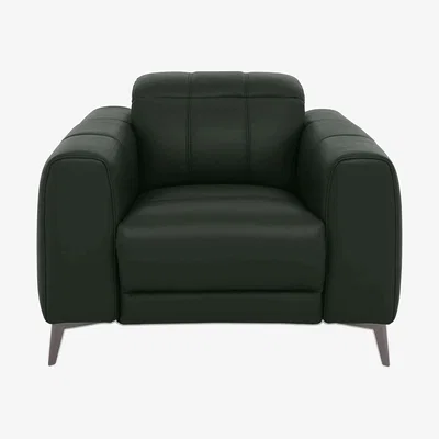 Furniture Village Ezra Leather Chair - Oslo Pine